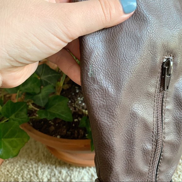 Rampage Brown Knee-High Boots - Picture 10 of 11